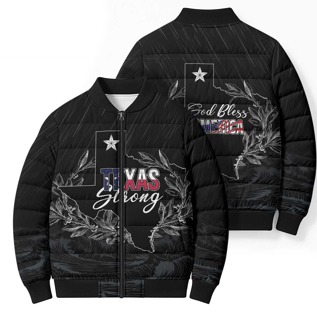 Pray for Texas Hill Country Bomber Puffer Jacket - Wonder Print Shop