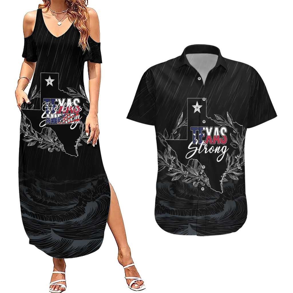 Pray for Texas Hill Country Couples Matching Summer Maxi Dress and Hawaiian Shirt - Wonder Print Shop