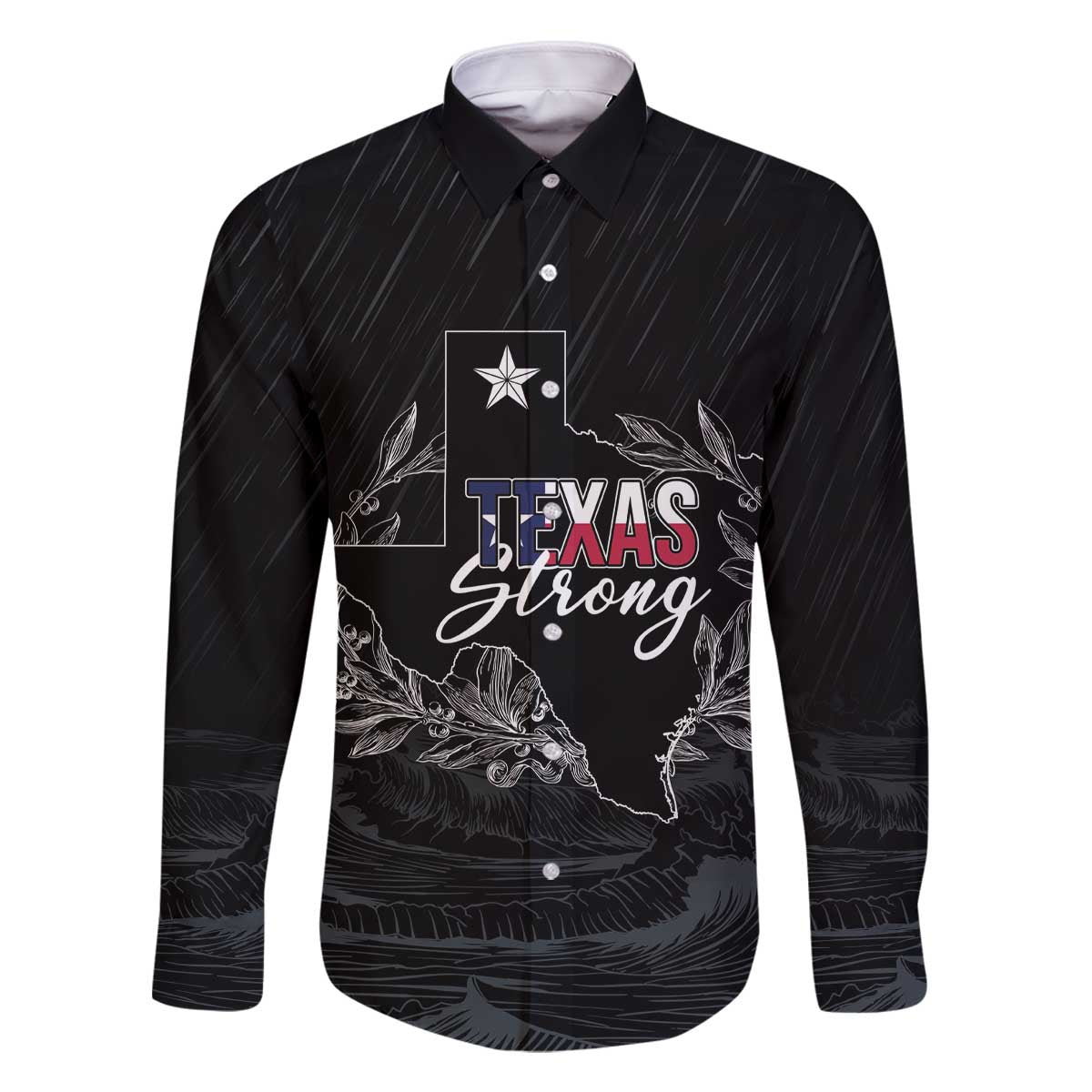 Pray for Texas Hill Country Family Matching Off The Shoulder Long Sleeve Dress and Hawaiian Shirt - Wonder Print Shop