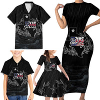 Pray for Texas Hill Country Family Matching Short Sleeve Bodycon Dress and Hawaiian Shirt - Wonder Print Shop