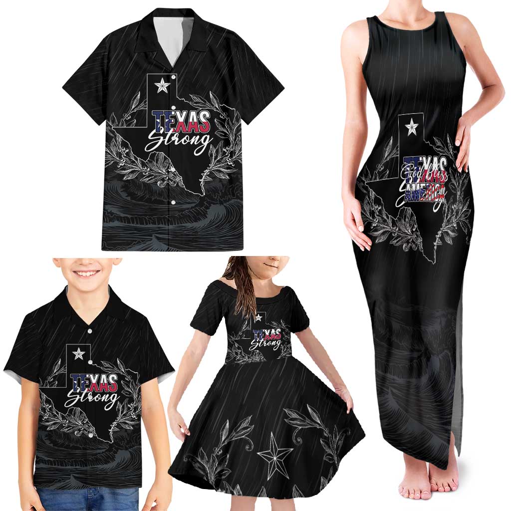 Pray for Texas Hill Country Family Matching Tank Maxi Dress and Hawaiian Shirt - Wonder Print Shop