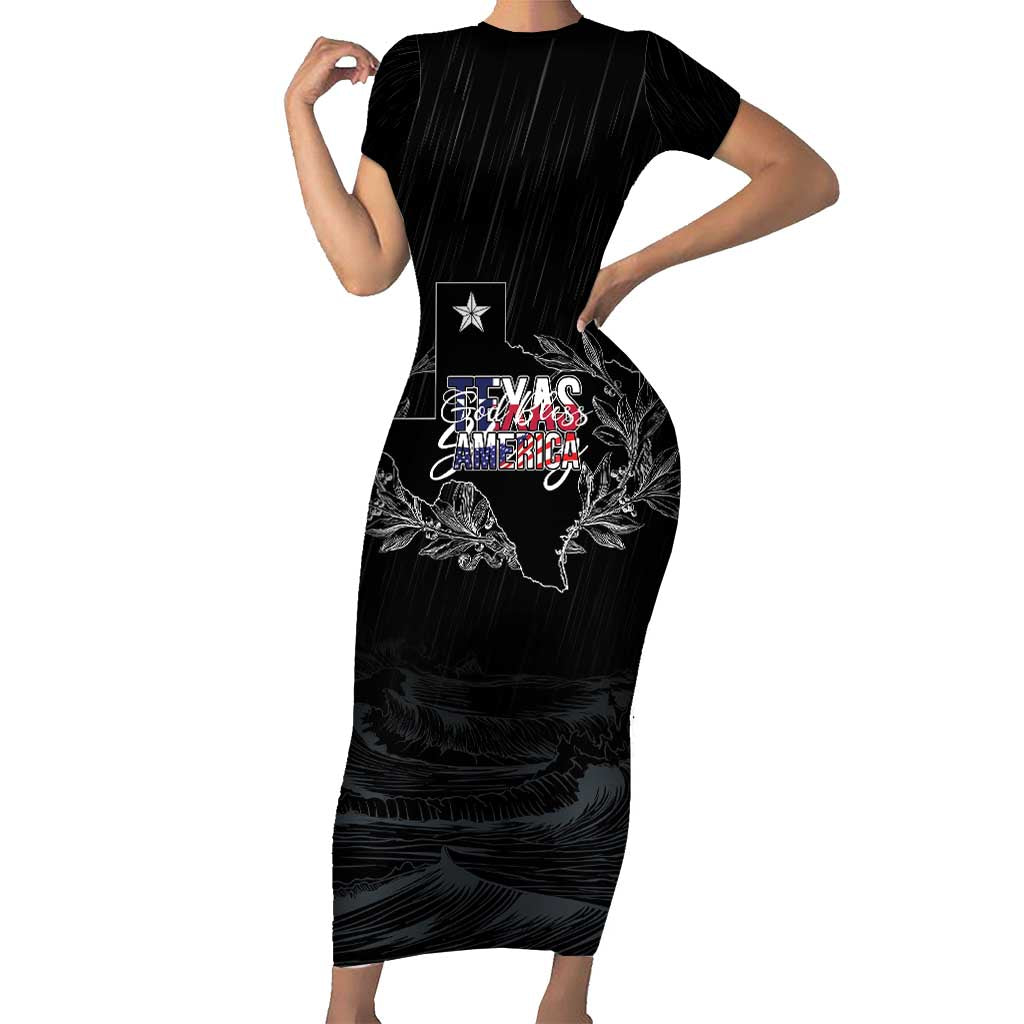 Pray for Texas Hill Country Short Sleeve Bodycon Dress - Wonder Print Shop