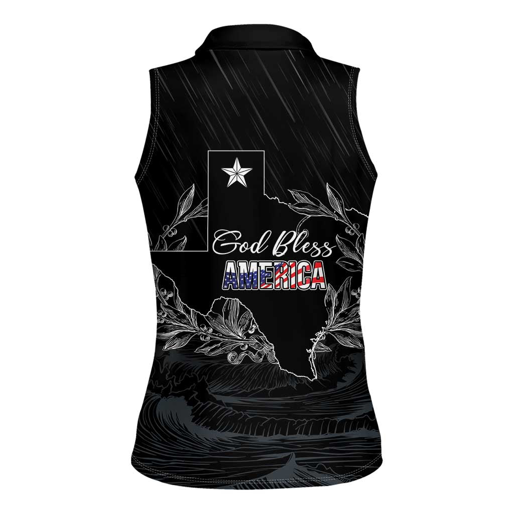 Pray for Texas Hill Country Women Sleeveless Polo Shirt - Wonder Print Shop