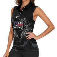Pray for Texas Hill Country Women Sleeveless Polo Shirt - Wonder Print Shop