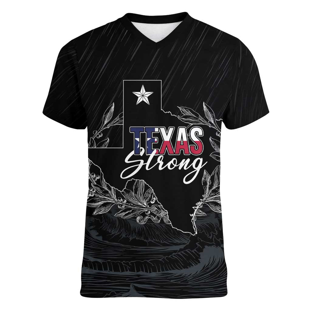 Pray for Texas Hill Country Women V-Neck T-Shirt - Wonder Print Shop