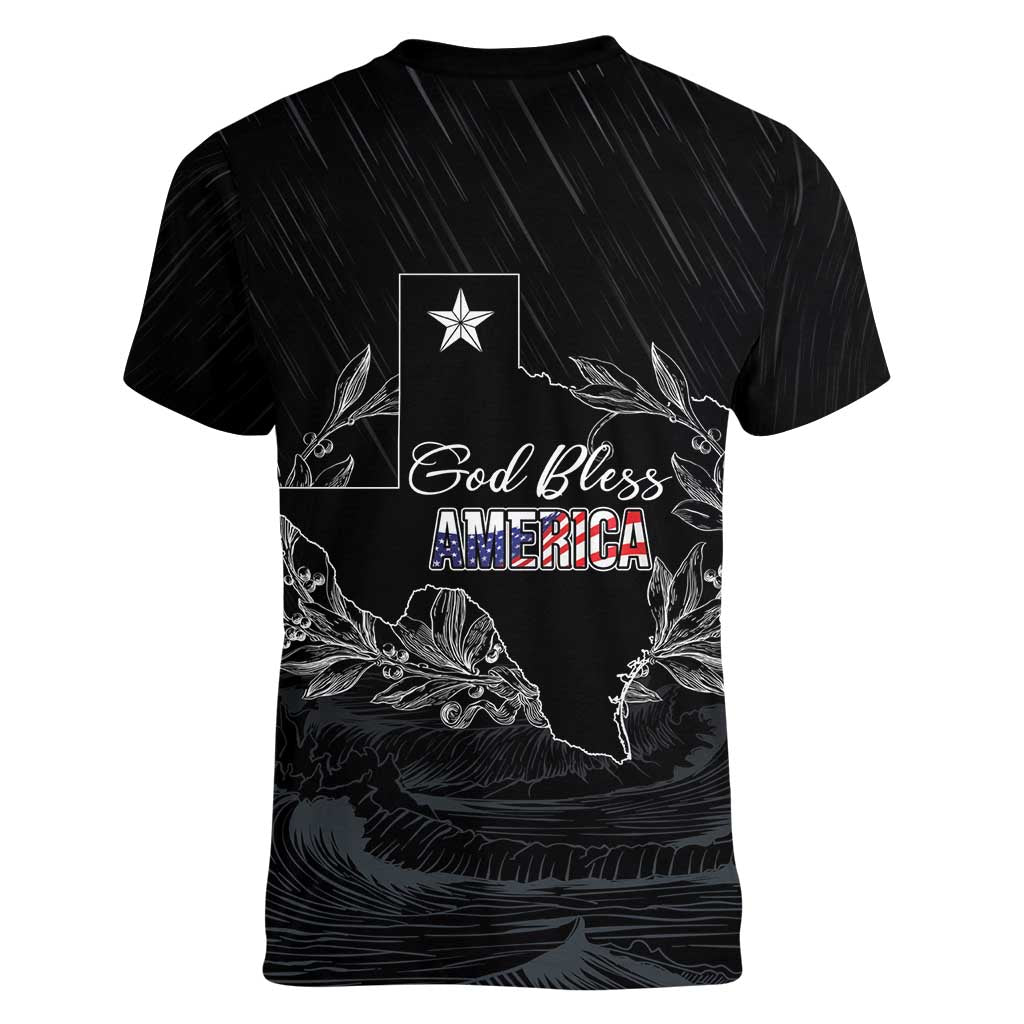 Pray for Texas Hill Country Women V-Neck T-Shirt - Wonder Print Shop