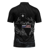 Pray for Texas Hill Country Zipper Polo Shirt - Wonder Print Shop
