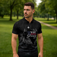 Pray for Texas Hill Country Zipper Polo Shirt - Wonder Print Shop