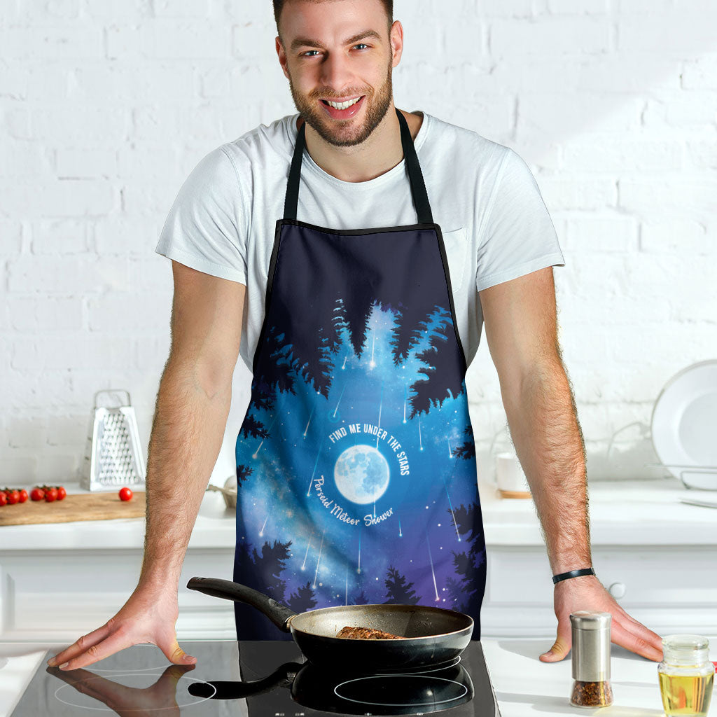 Perseid Meteor Shower Apron Starry Sky Above The Trees