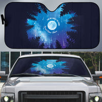 Perseid Meteor Shower Auto Sun Shade Starry Sky Above The Trees