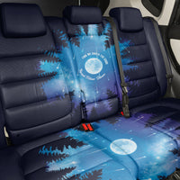 Perseid Meteor Shower Back Car Seat Cover Starry Sky Above The Trees