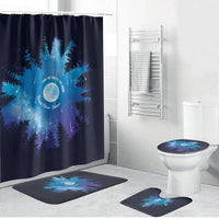 Perseid Meteor Shower Bathroom Set Starry Sky Above The Trees
