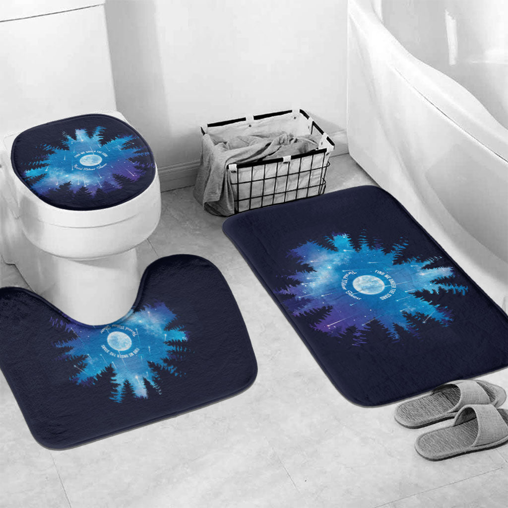 Perseid Meteor Shower Bathroom Set Starry Sky Above The Trees