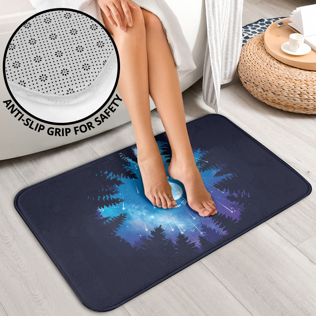Perseid Meteor Shower Bathroom Set Starry Sky Above The Trees