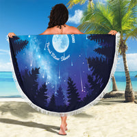 Perseid Meteor Shower Beach Blanket Starry Sky Above The Trees