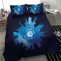 Perseid Meteor Shower Bedding Set Starry Sky Above The Trees