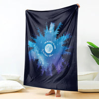Perseid Meteor Shower Blanket Starry Sky Above The Trees