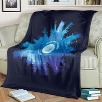 Perseid Meteor Shower Blanket Starry Sky Above The Trees