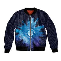 Perseid Meteor Shower Bomber Jacket Starry Sky Above The Trees