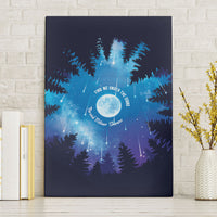Perseid Meteor Shower Canvas Wall Art Starry Sky Above The Trees