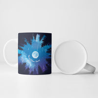 Perseid Meteor Shower Ceramic Mug Starry Sky Above The Trees