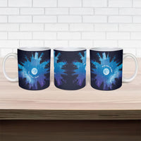 Perseid Meteor Shower Ceramic Mug Starry Sky Above The Trees
