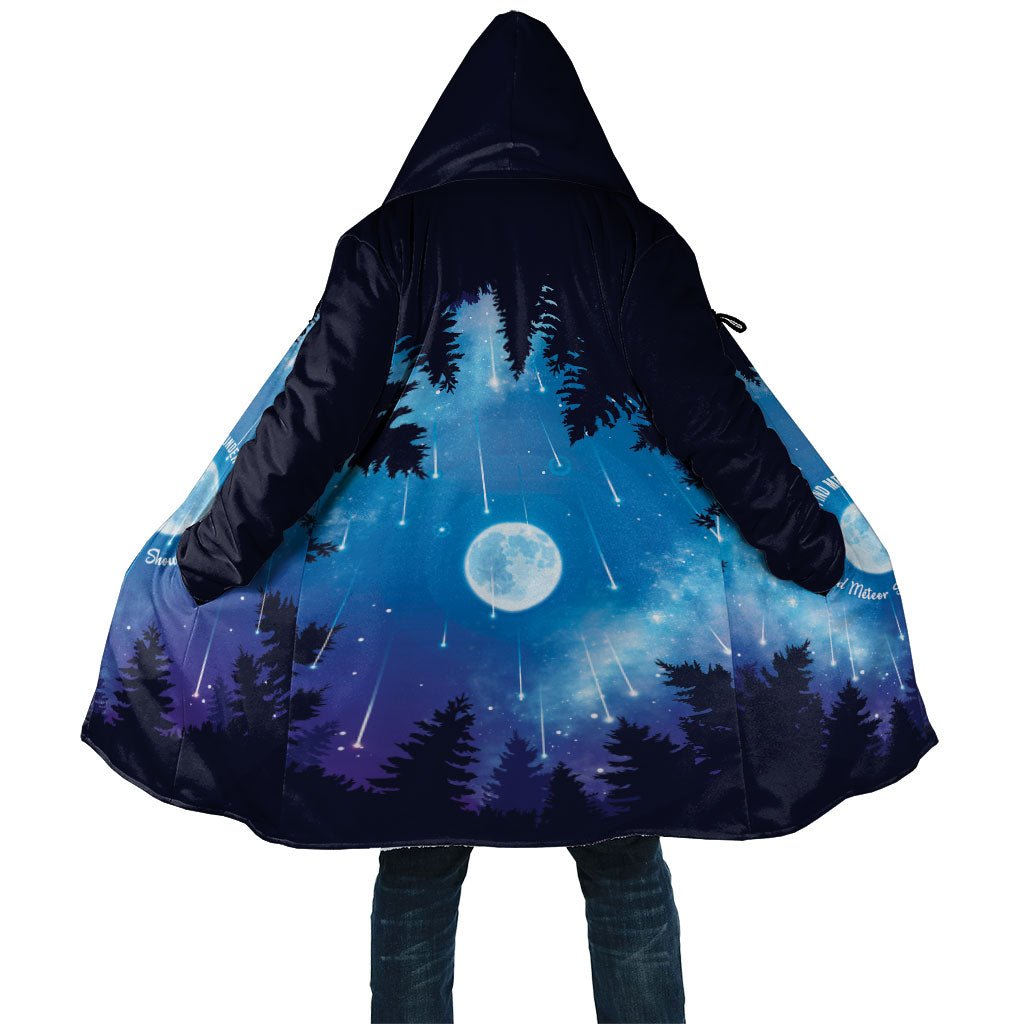 Perseid Meteor Shower Cloak Starry Sky Above The Trees