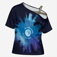 Perseid Meteor Shower Cross Shoulder Shirt Starry Sky Above The Trees