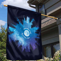 Perseid Meteor Shower Garden Flag Starry Sky Above The Trees