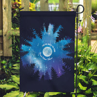 Perseid Meteor Shower Garden Flag Starry Sky Above The Trees