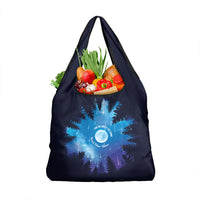 Perseid Meteor Shower Grocery Bag Starry Sky Above The Trees