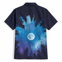 Perseid Meteor Shower Hawaiian Shirt Starry Sky Above The Trees