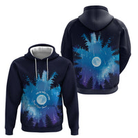 Perseid Meteor Shower Hoodie Starry Sky Above The Trees