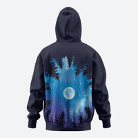 Perseid Meteor Shower Hoodie Starry Sky Above The Trees