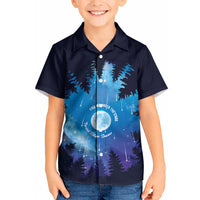 Perseid Meteor Shower Kid Hawaiian Shirt Starry Sky Above The Trees