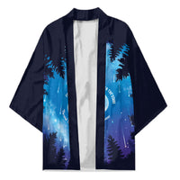 Perseid Meteor Shower Kimono Starry Sky Above The Trees