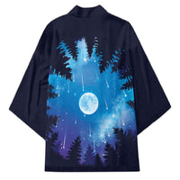 Perseid Meteor Shower Kimono Starry Sky Above The Trees