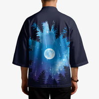 Perseid Meteor Shower Kimono Starry Sky Above The Trees