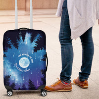 Perseid Meteor Shower Luggage Cover Starry Sky Above The Trees