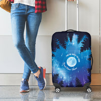 Perseid Meteor Shower Luggage Cover Starry Sky Above The Trees