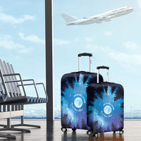 Perseid Meteor Shower Luggage Cover Starry Sky Above The Trees