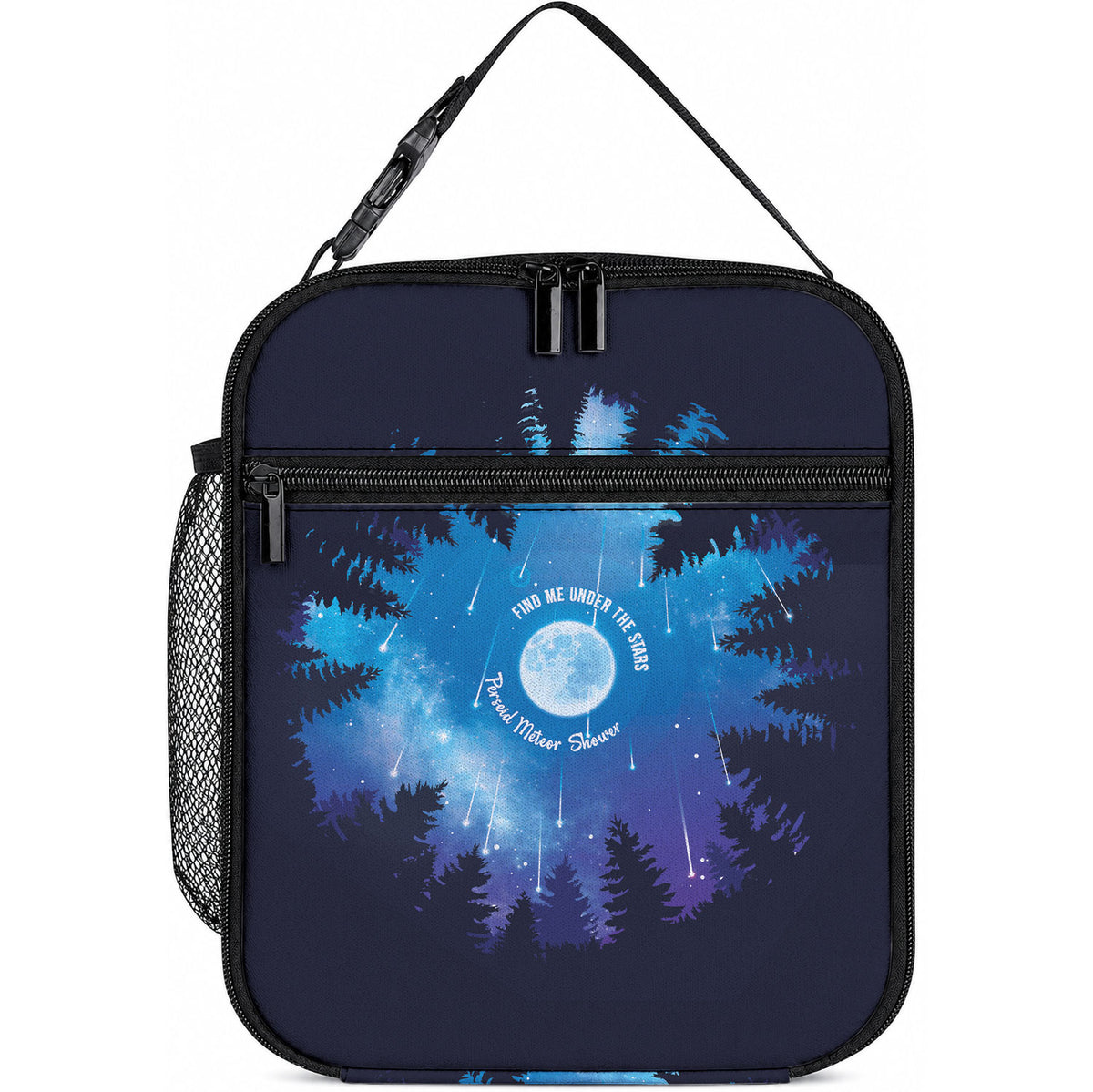 Perseid Meteor Shower Lunch Bag Starry Sky Above The Trees