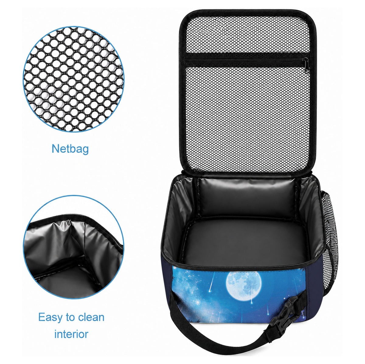 Perseid Meteor Shower Lunch Bag Starry Sky Above The Trees
