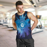Perseid Meteor Shower Men Tank Top Starry Sky Above The Trees
