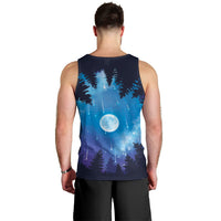 Perseid Meteor Shower Men Tank Top Starry Sky Above The Trees