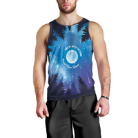 Perseid Meteor Shower Men Tank Top Starry Sky Above The Trees