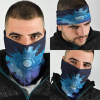 Perseid Meteor Shower Neck Gaiter Starry Sky Above The Trees