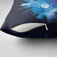 Perseid Meteor Shower Pillow Cover Starry Sky Above The Trees