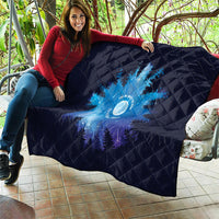 Perseid Meteor Shower Quilt Starry Sky Above The Trees
