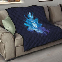 Perseid Meteor Shower Quilt Starry Sky Above The Trees